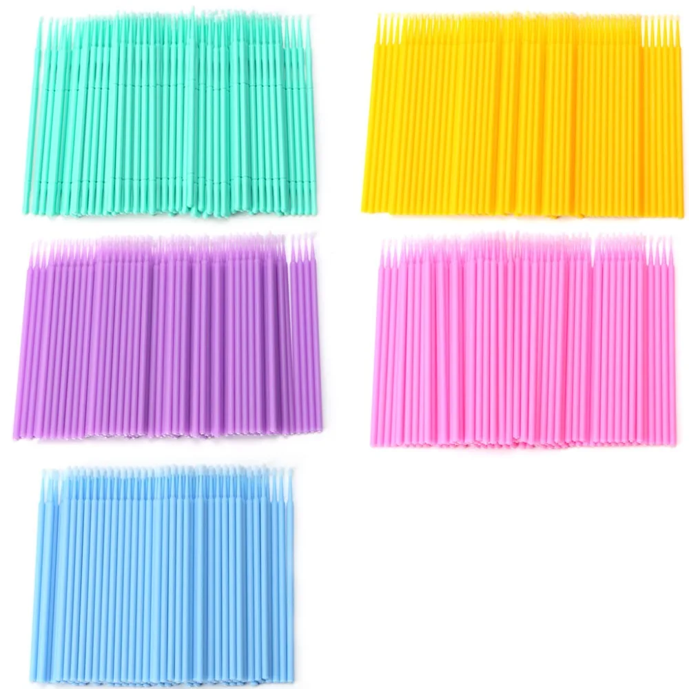 100 шт. Одноразовые индивидуальные щётки для наращивания ресниц|eyelash micro brush|micro