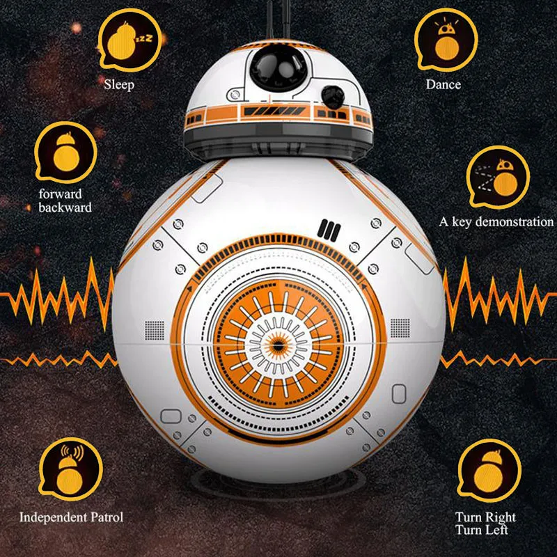 RC шарик робота игрушка BB 8 пульт дистанционного управления Star военные игрушки BB8