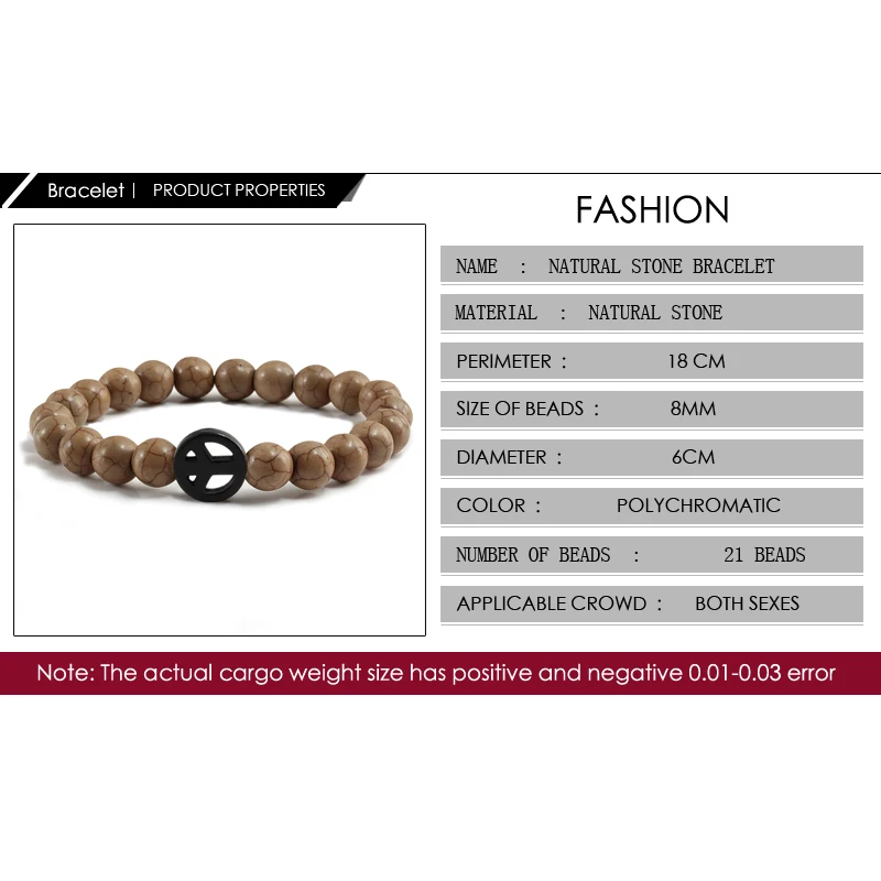 Мужские ювелирные изделия бирюзы дружбы круг Будды Браслеты для женщин матовый