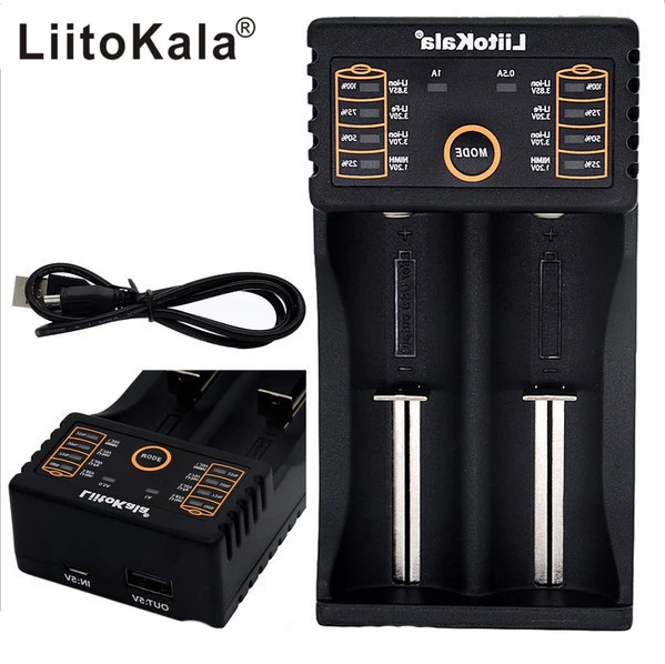 LiitoKala оригинальный USB Интеллектуальный аккумулятор зарядное устройство функция