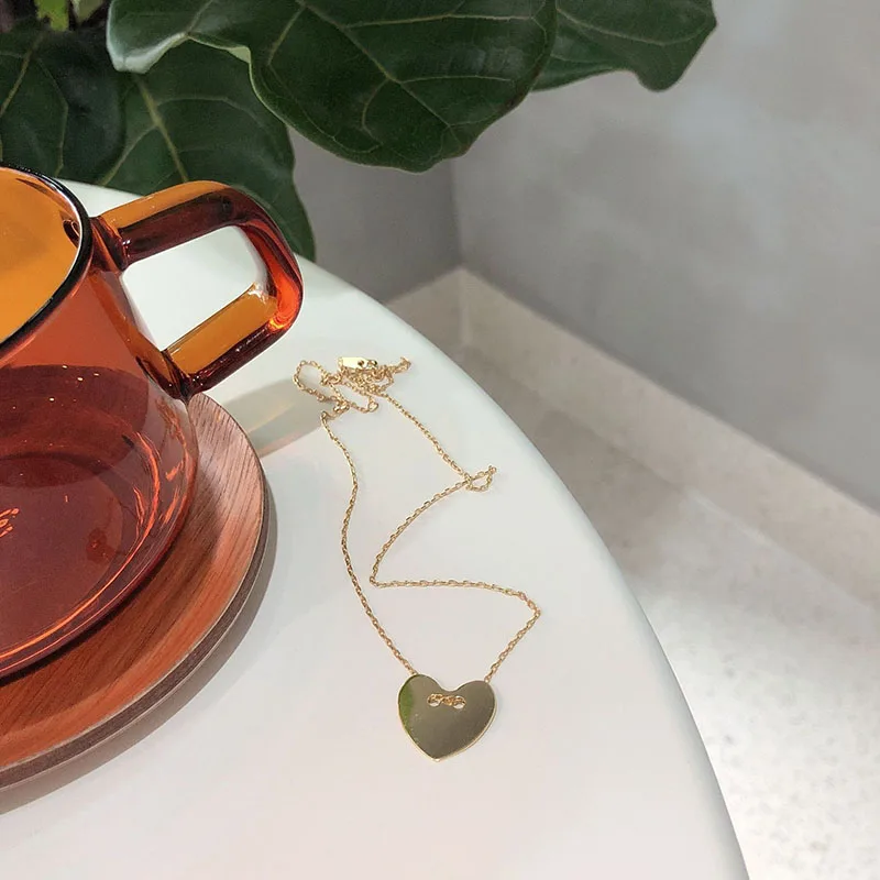 Peri'sbox Мода 925 стерлингового серебра Сердце ожерелье для женщин глаз кубическое ожерелье с фианитами Нежная любовь простые ювелирные изделия
