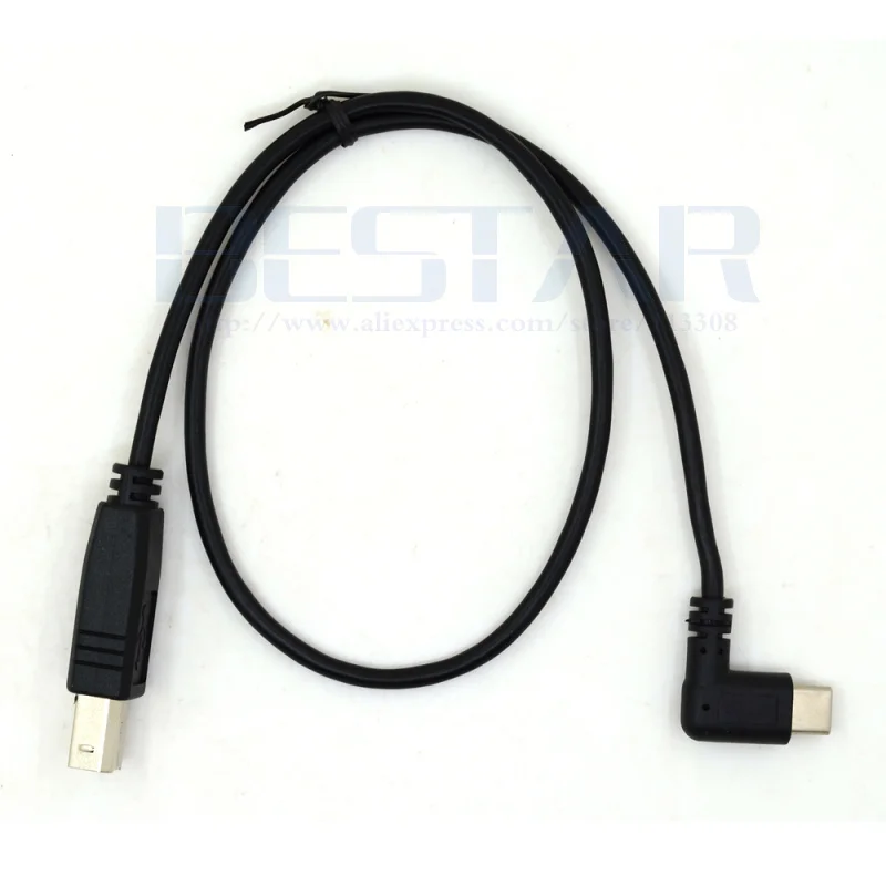 Правый угол USB-C USB 3 1 Type C разъем для 2 0 B Тип Мужской BM кабель передачи данных 50 см