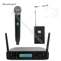 uhf bodypackhandheld with headset lavaliver omnidirectional wireless microphone frequency adjustable perfect for stage karaoke