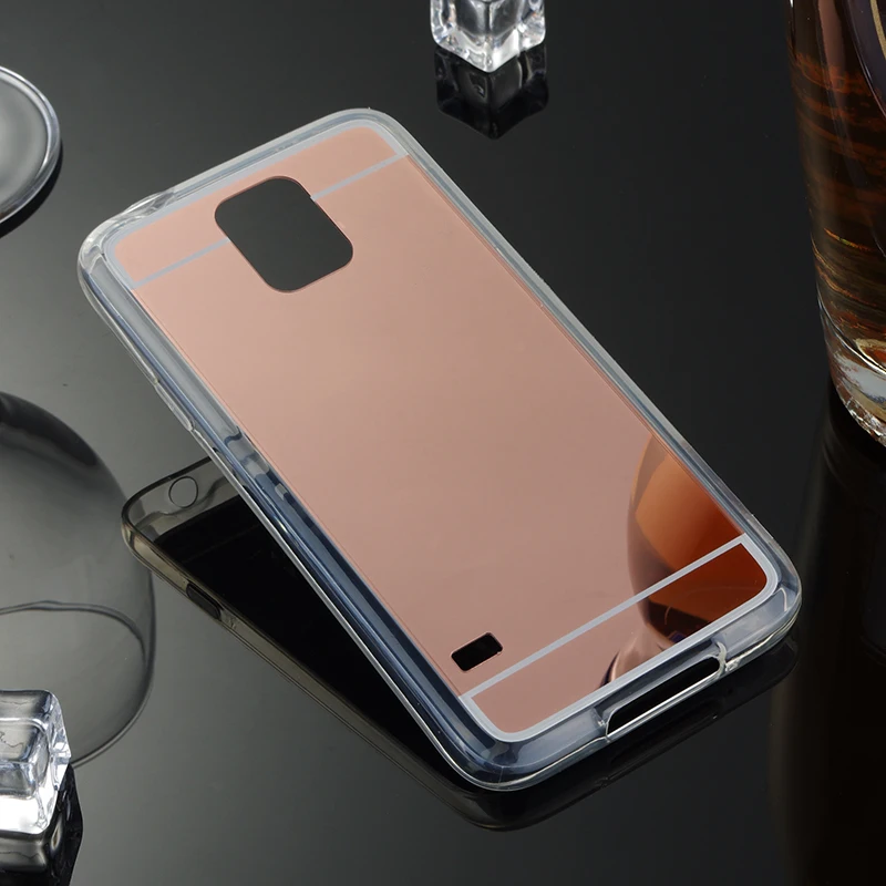Для Samsung Galaxy S5 зеркальный Чехол Мягкий ТПУ задняя крышка для I9600 чехол сотового