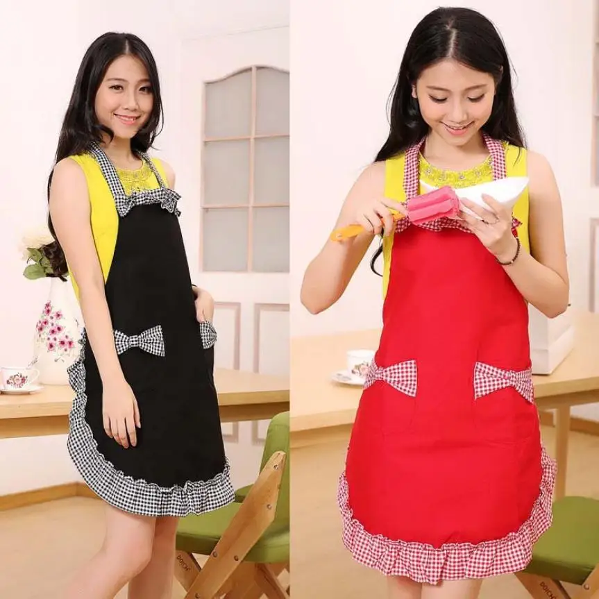 Новое поступление 2017 брезентовый фартук принцессы с бантом нагрудник для дома