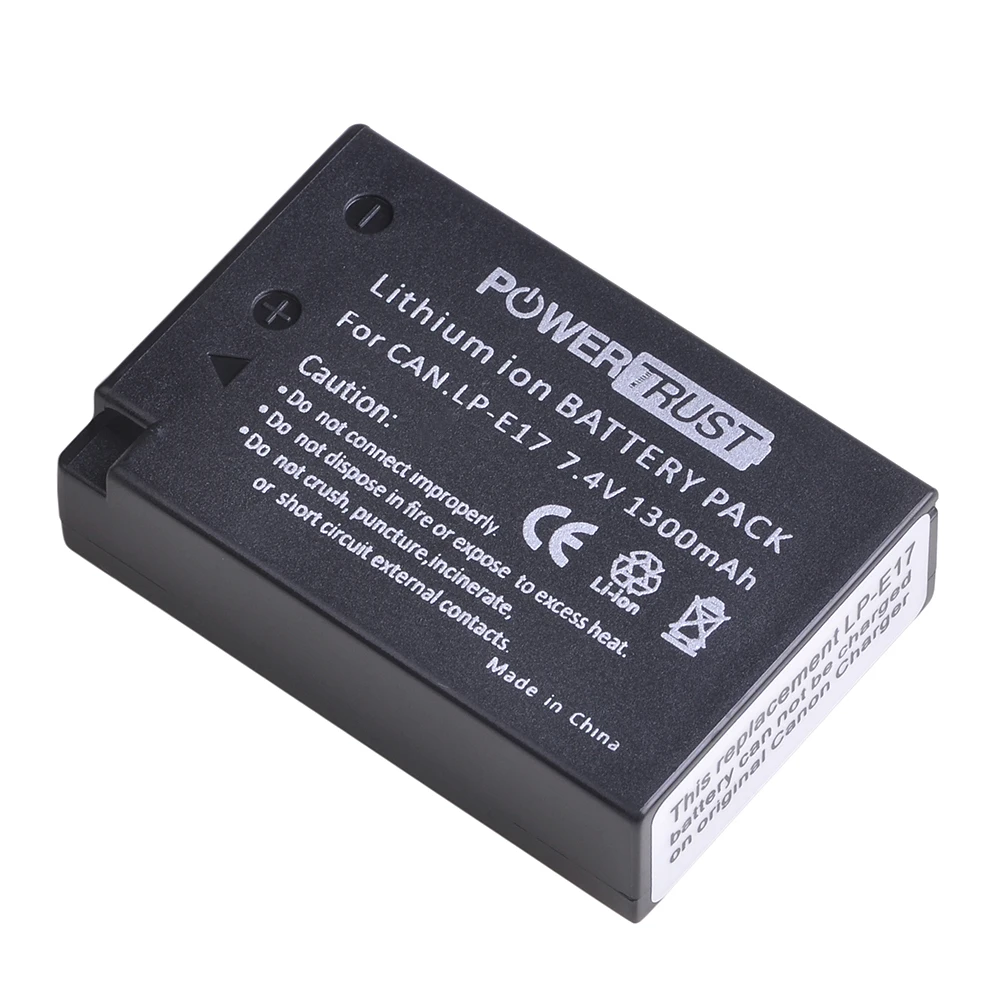 PowerTrust 2X LP-E17 LPE17 LP E17 батарея+ ЖК USB зарядное устройство с портом типа C для Canon EOS M3 M5 M6 Rebel T6i T7i EOS 77D 750D