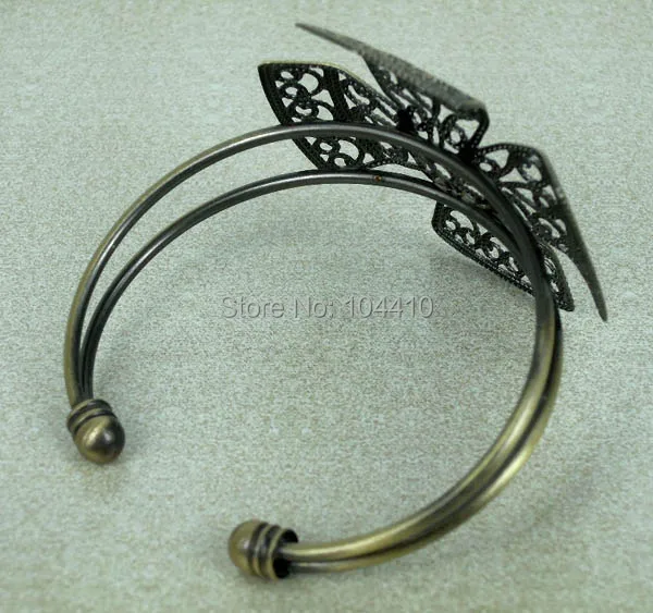 50 мм Открытый Браслет-манжета настройки Пустые Основы кабошоны винтажный