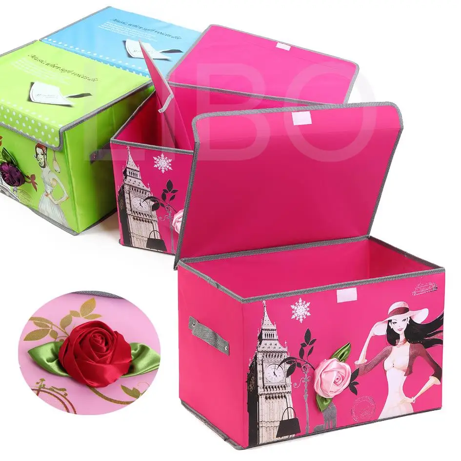 

2019 Top Fashion Real 12l Organizer Organizador European And The United States High-grade Non-woven Folding Storage Box Oxford