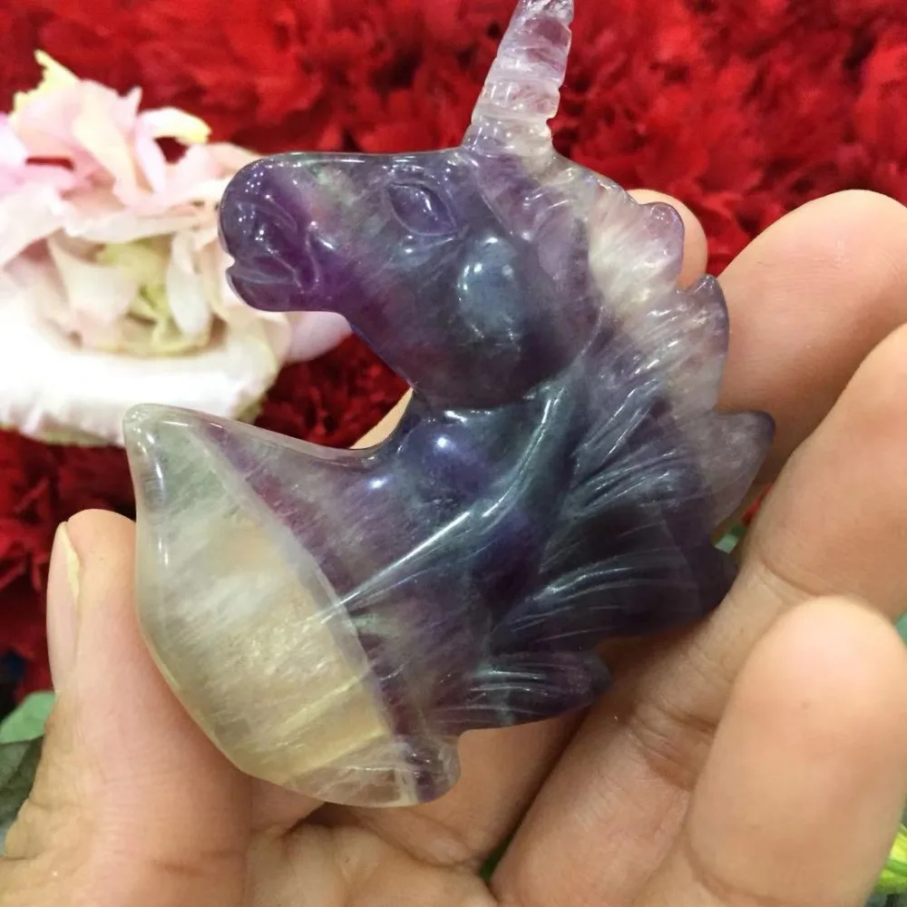 2 &quotЛюбовь драгоценный камень naturalcolorful флюоритовая Хрустальная Единорог Рейки