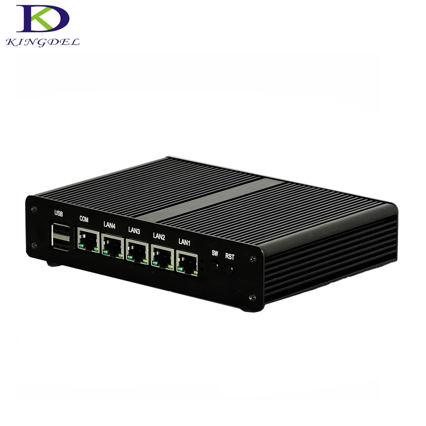 

Free shipping mini pc Intel Celeron J1900 Quad core 4*LAN Port(RJ-45) 1*COM 2*USB2.0 Win7 with Black Case