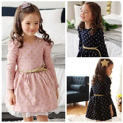 Новая красивая одежда для маленьких девочек пышное хлопковое формальное