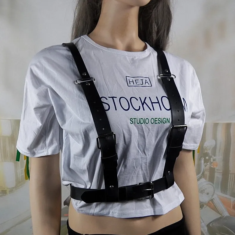 Готические сексуальные женские ремни в стиле панк из искусственной кожи для тела