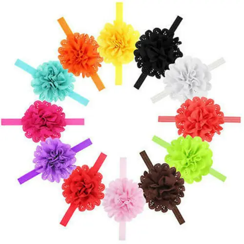 Новый модный детский ободок с цветами 8 цветов милый Эластичный Тюрбан для