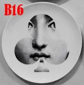 32 Fornasetti Ремесла керамические тарелки украшения дома Fornasetti тарелка фарфоровые настенные тарелки 8 дюймов - Цвет: 32