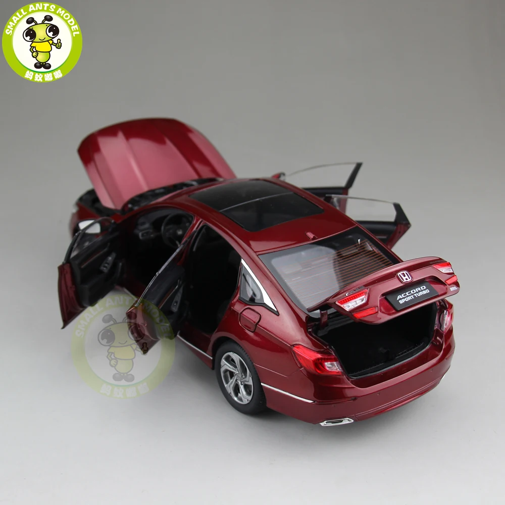 1/18 Accord 10th седан литая под давлением Металлическая Модель автомобиля игрушки мальчик девочка Коллекция подарков на день рождения хобби красный