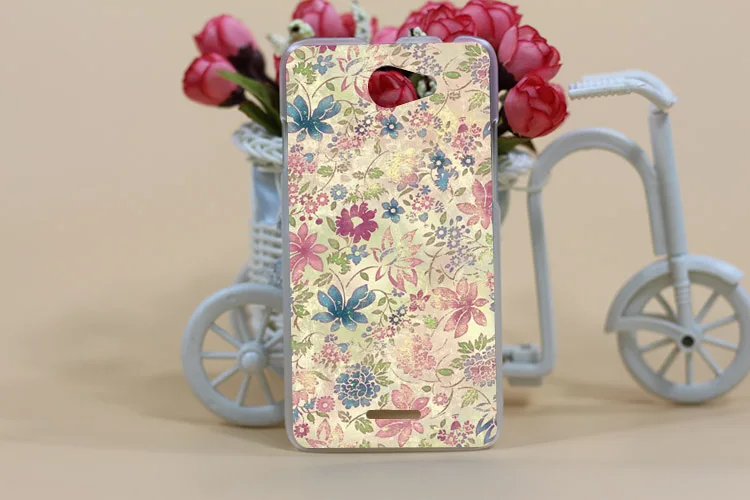 Цветной Модный чехол с рисунком цветов DIY жесткий для HTC Desire 516 мобильный телефон
