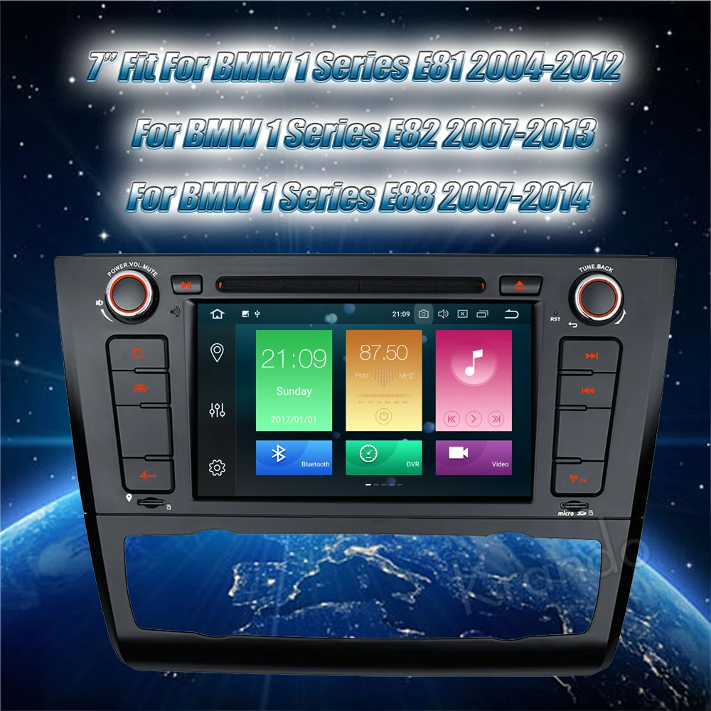 Автомагнитола Krando Android 8 0 7 дюймов 32 Гб ПЗУ для BMW 1 серии e81 2004 2012 gps навигатор плеер