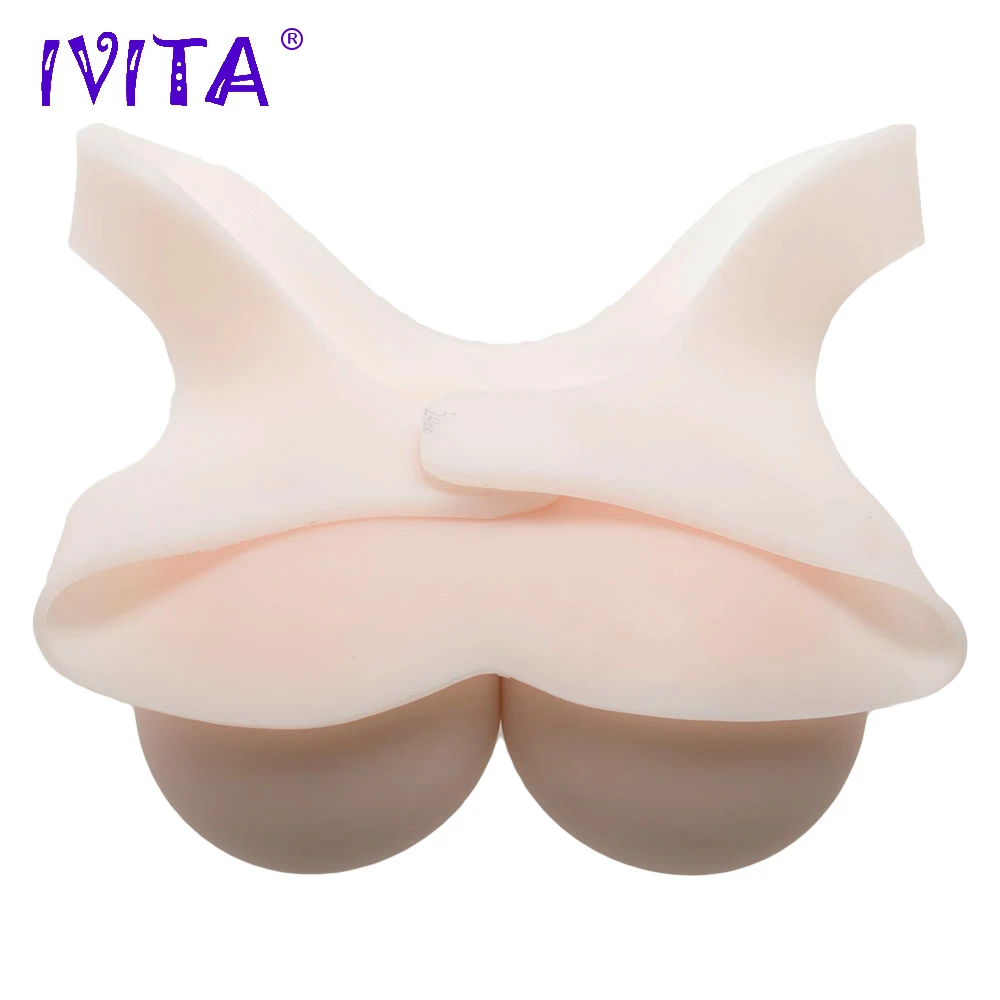 Реалистичная белая силиконовая накладка на грудь IVITA 2400 г искусственные