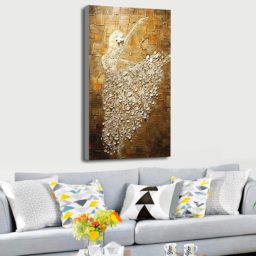 Настенные картины для гостиной картина маслом абстрактное искусство на холсте