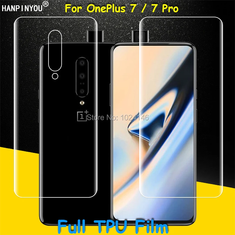 

Защитная пленка для экрана OnePlus 7 / 7 Pro/пленка из мягкого ТПУ, полное покрытие, прозрачная, 5G, изогнутые детали (не стекло)