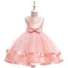 2022 летнее платье для девочек, элегантное платье принцессы на день рождения с бантом, Детские праздничные Свадебные платья для девочек, детская одежда