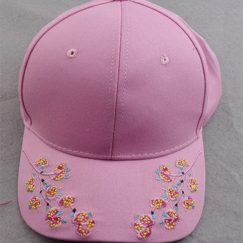Хлопковые бейсбольные шапки для женщин сливы вышивка цветок хип хоп Повседневная Бейсболка s Подарки Печать девушки Бейсболка Кепка Gorras