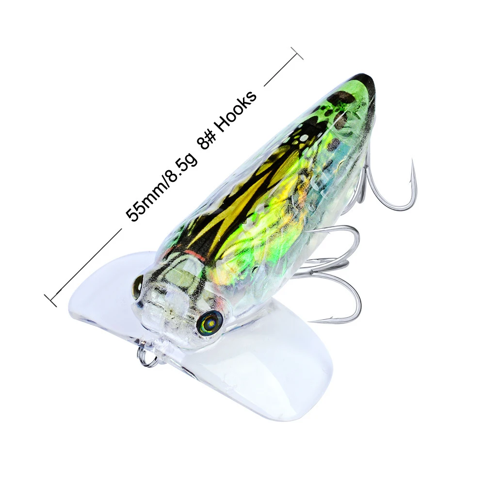 1PC insect Lures 8.5g-0.30oz Hard Bee Fishing Bait 5.5CM-2.17'' Tackle with 8# BKB Hook | Спорт и развлечения