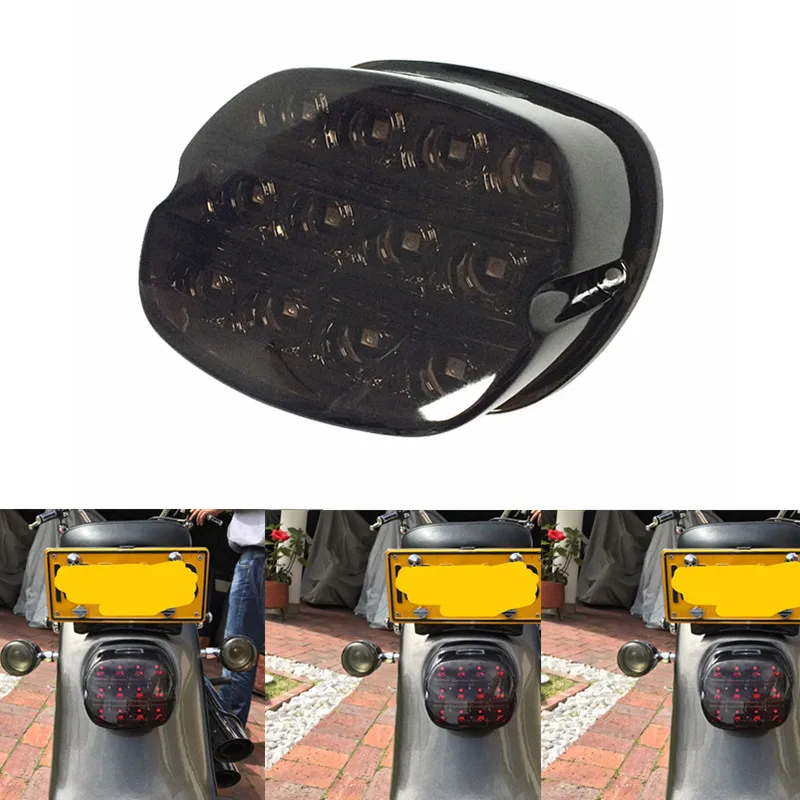Для Dyna Super Wide Glide Low Rider Fat Bob мотоциклетный светодиодный фонарь дымчатый задний