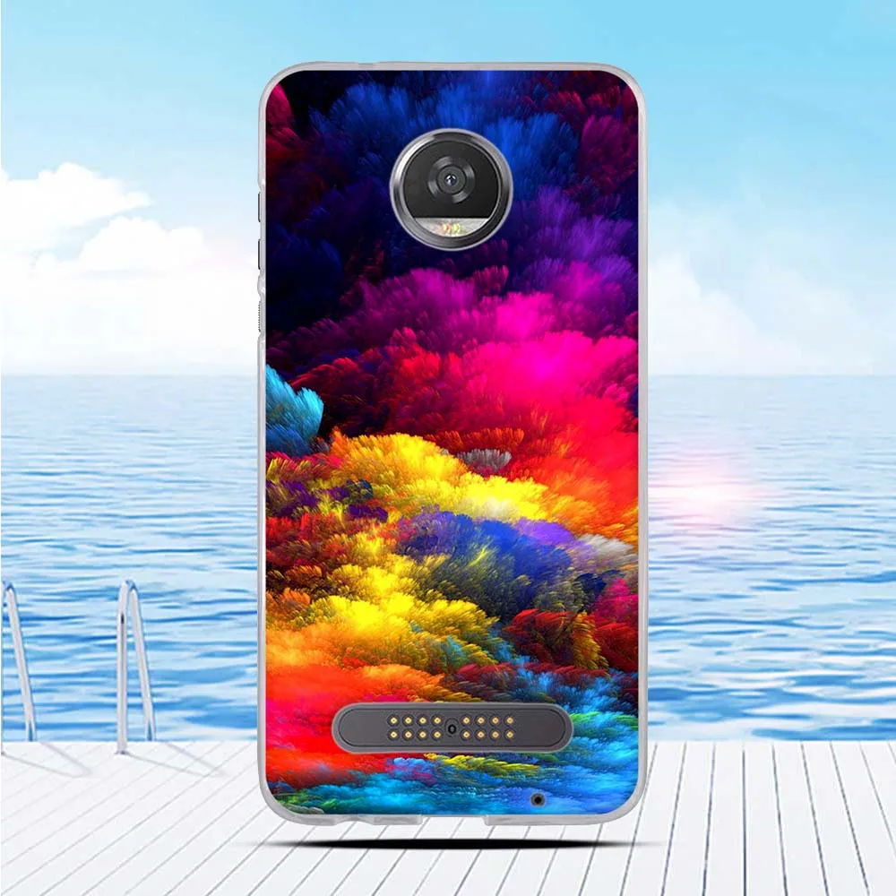 Cartoon 3D Relief Printing Pattern Back Cover TPU Soft Silicone Case Coque Capa Funda For Motorola Moto Z2 Play Z (2nd Gen) | Мобильные