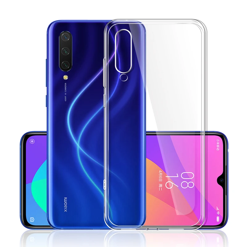 Для Xiaomi mi A3 CC9 чехол прозрачный мягкий Силиконовый ТПУ защитный задняя крышка для
