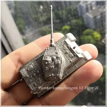 King tiger Медь 1/144 N масштаб panzerkampfwgen Тигр V пантера Тигр панцирный Танк Второй мировой войны военная модель украшения подарок игрушка собрать - Цвет: King tiger