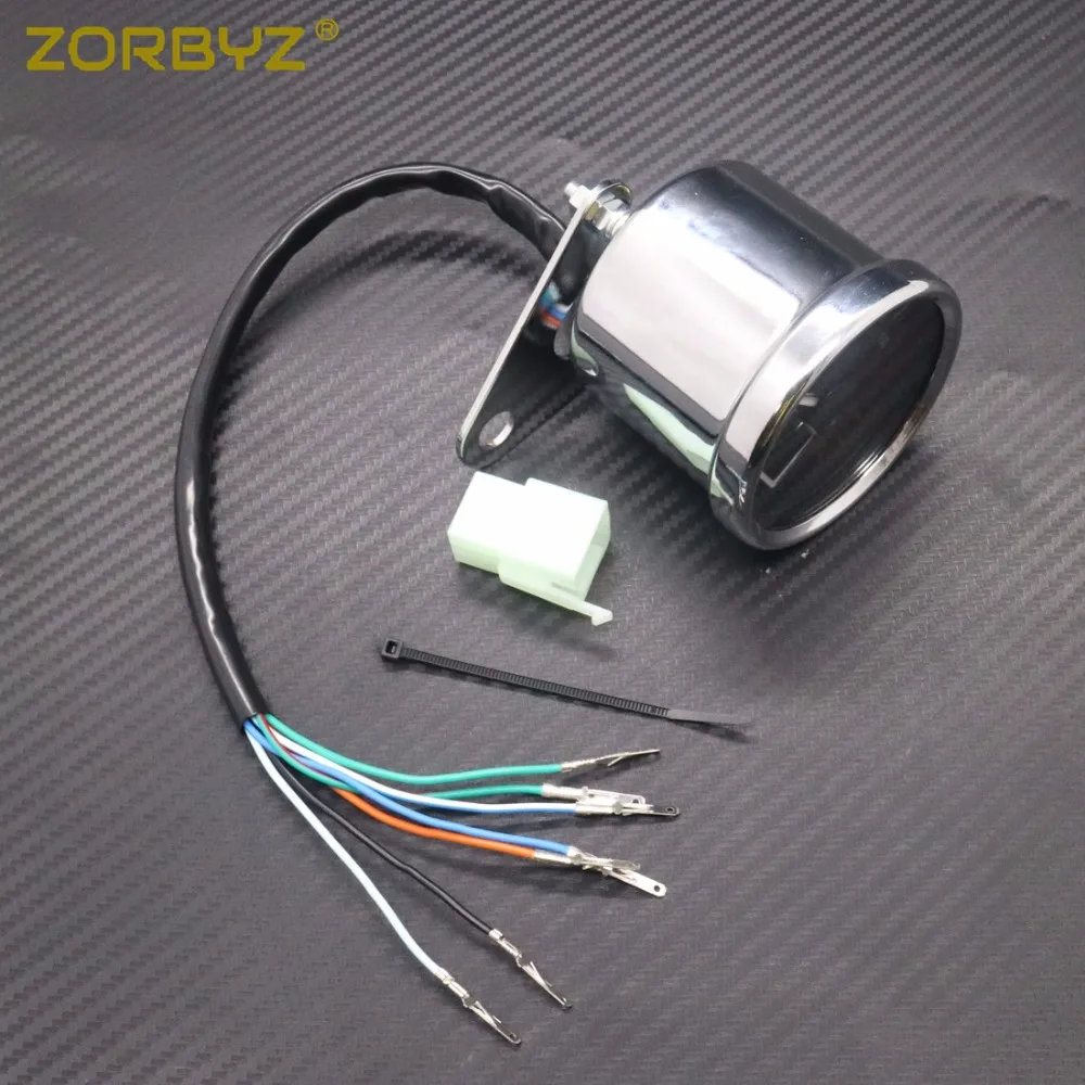 ZORBYZ мотоцикл цифровой светодиодный ЖК-дисплей км/ч Спидометр Одометр измеритель