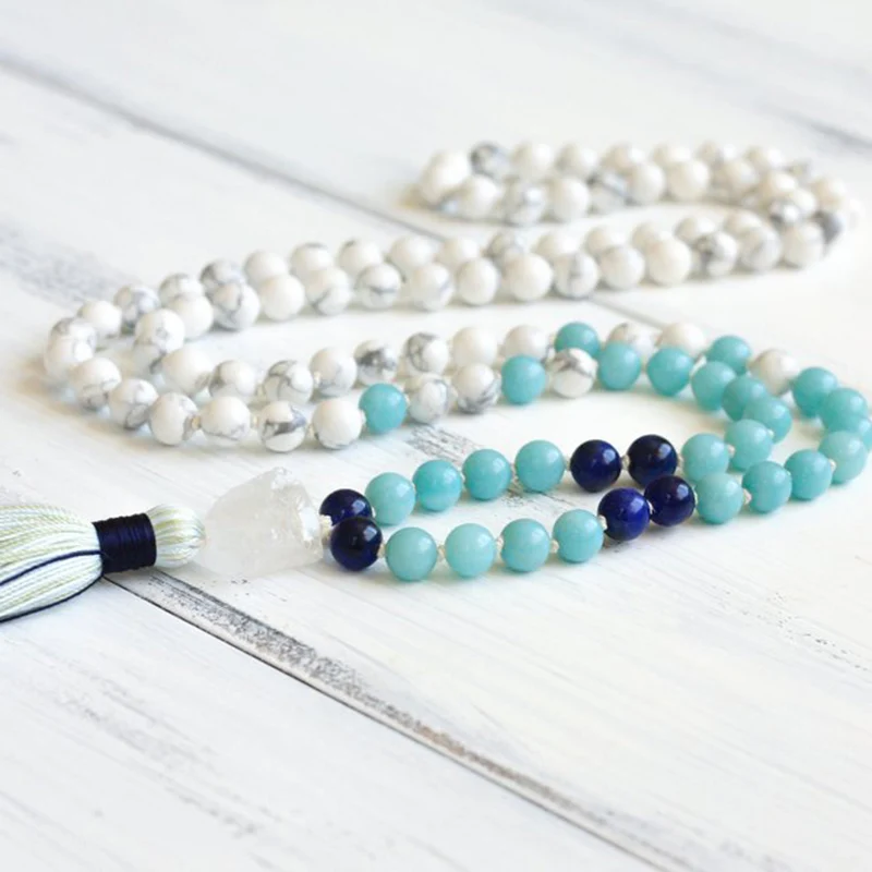 Ожерелья с кисточками Boho ювелирные изделия женские Хаулит синий камень ожерелье