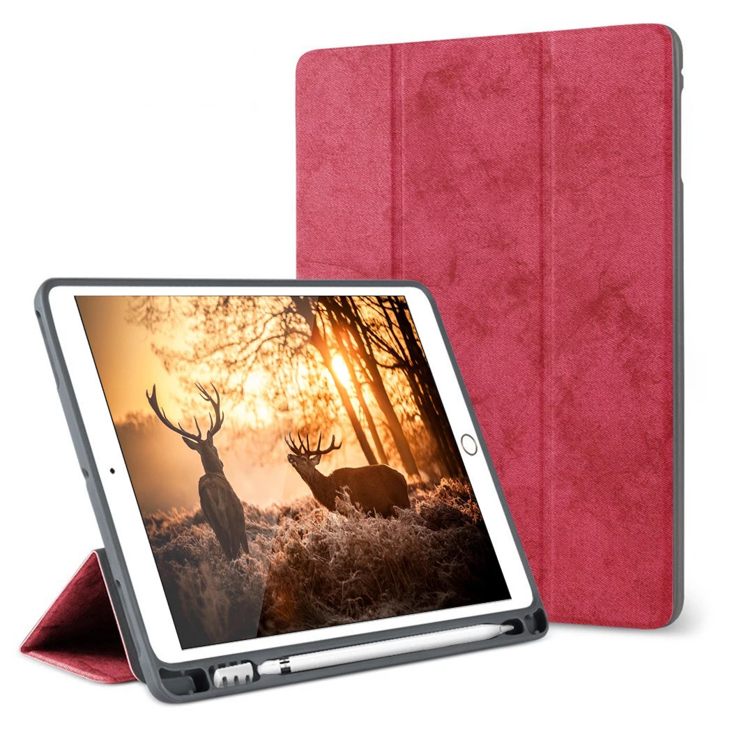 Для iPad чехол мягкий силиконовый задний держатель для iPad карандаш Trifold стенд умный чехол для iPad 9,7 чехол A1893 A1954