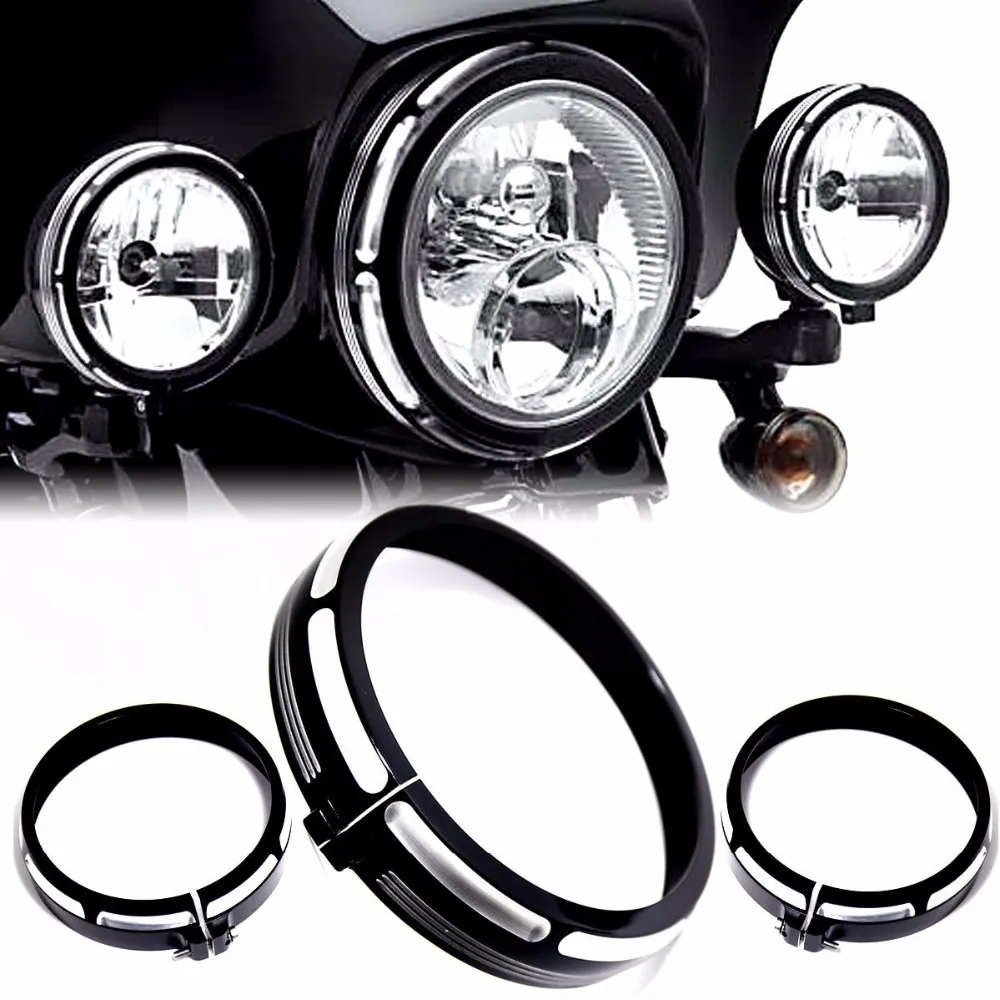 Налобный фонарь и Вспомогательное Кольцо для Harley electrona Road Glide King 96 15 16 17 18|burst