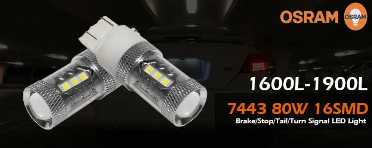 2x очень яркое 80 Вт T20 7443 плата белого света наивысшей мощности CREE чип светодиодный
