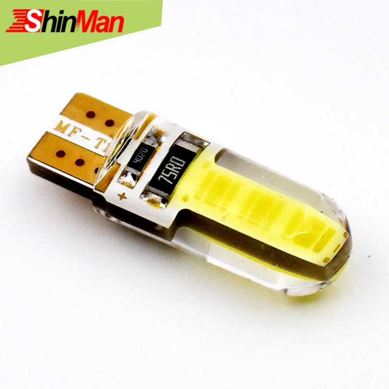 ShinMan 10x автомобильный фонарь Cob силиконовый W5W LED T10 для Highlander/Yaris/CROWN/Camry/Avalon/Corolla/Avensis