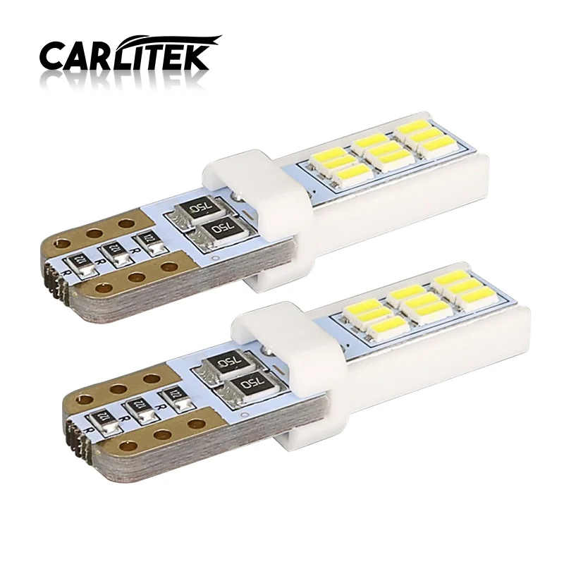 CARLitek 2 шт. салона светильник Керамика T10 светодиодная сигнальная лампочка 12v w5w 194