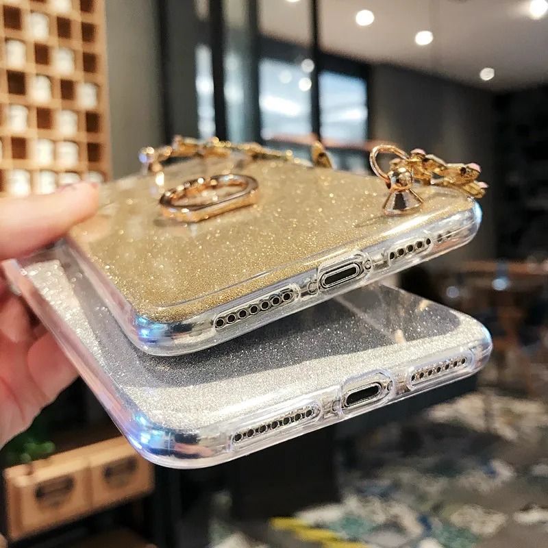 Gliiter Cases For Oppo R11S R11 R7 R7S R9 R9S Plus R17 Pro R15 Dream Mirror Ring Bracelet Cover Bumper |