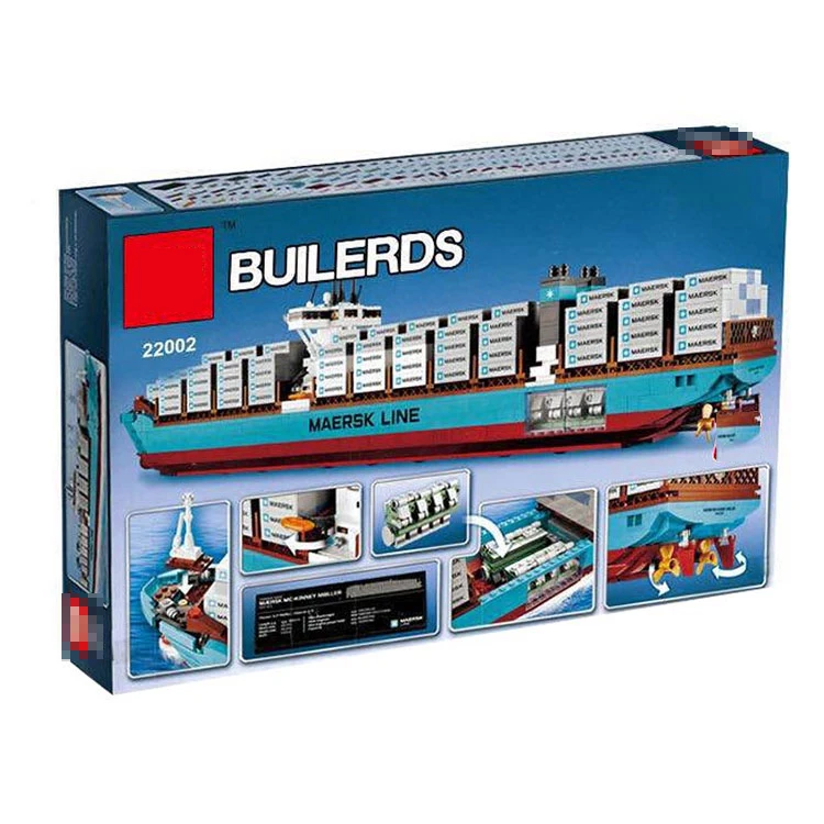 22002 Technic серия 10241 грузовой контейнер корабль Набор строительных блоков Кирпичи