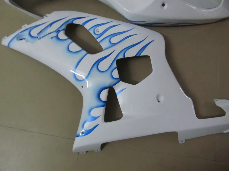 Обтекатель для мотоцикла комплект GSXR600 750 K1 01 02 03 GSXR 600 GSXR750 2001 2003 Blue flames white