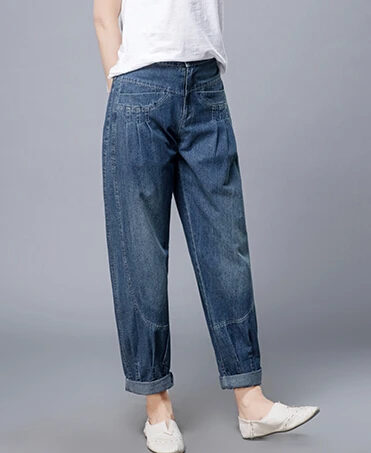 Брюки шаровары женские хлопковые с завышенной талией|high waist capris|high waistjeans pants for women