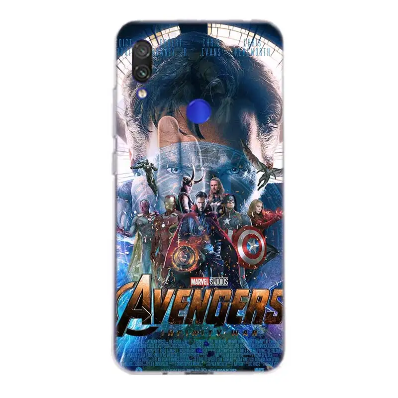Силиконовый чехол Marvel Comics для Xiaomi Redmi Y3 S2 Y2 Note 7 6 5 Pro 4 4X 5A 6A Pocophone F1 Mi 8 A2 lite 9 A1 |