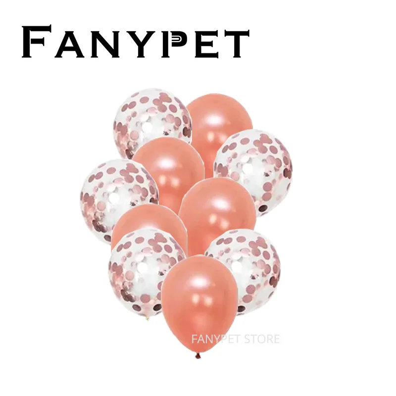 

Rose Gold confetti balloon round latex baloon Wedding Decoration Helium Balloon Happy Birthday Party Decoration Kids Baby Shower