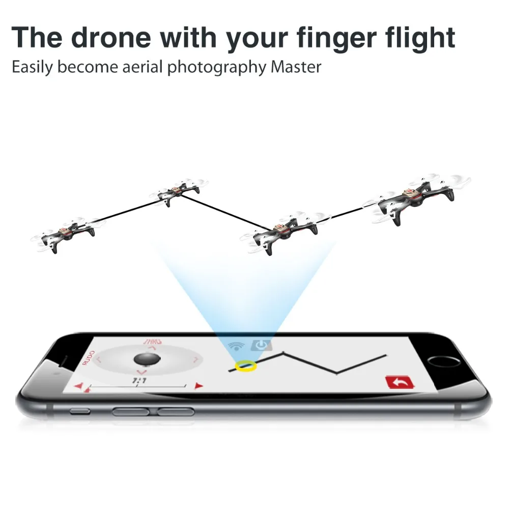 Дрон Syma X15W с Wi-Fi FPV камерой удержанием высоты 3d-флипом RC квадрокоптером RTF умным