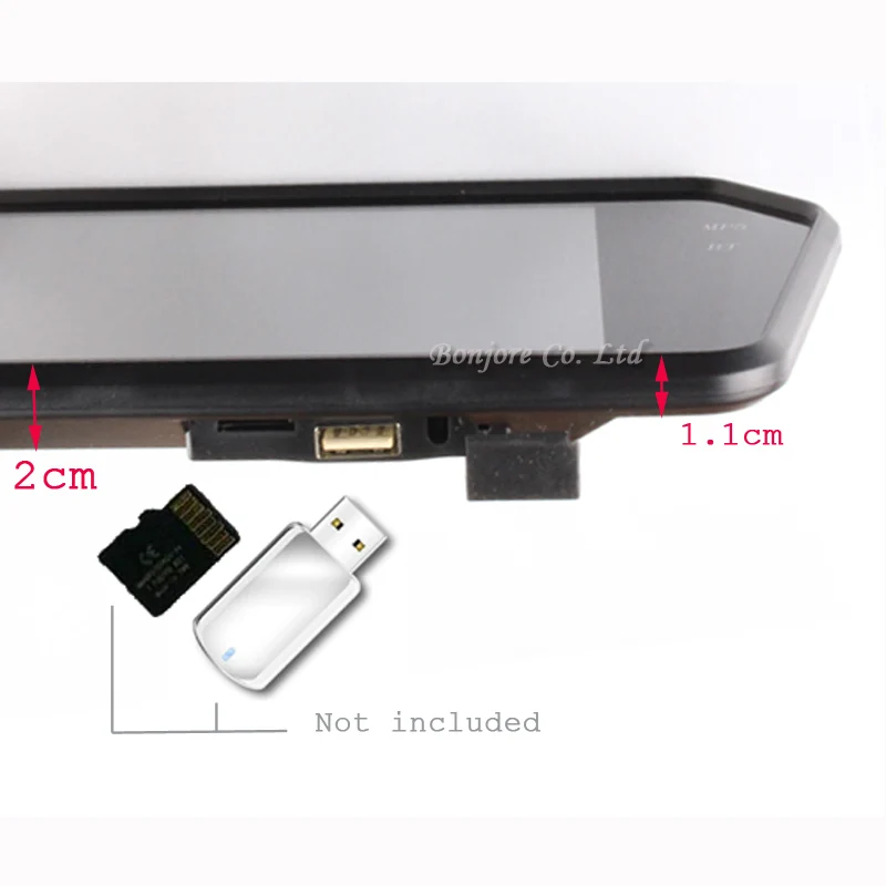 Koorinwoo HD 7 дюймов TFT ЖК экран 1024*600 автомобильный зеркальный монитор Bluetooth MP5 FM USB/SD