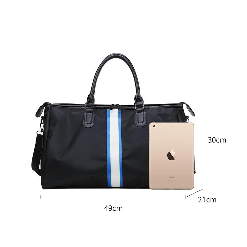 Женская сумка для хранения нейлоновые полосатые дорожные сумки складные