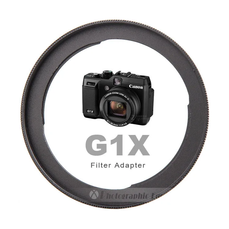 Алюминиевый адаптер для фильтров объектива камеры Canon PowerShot G1X 58 мм УФ фильтр