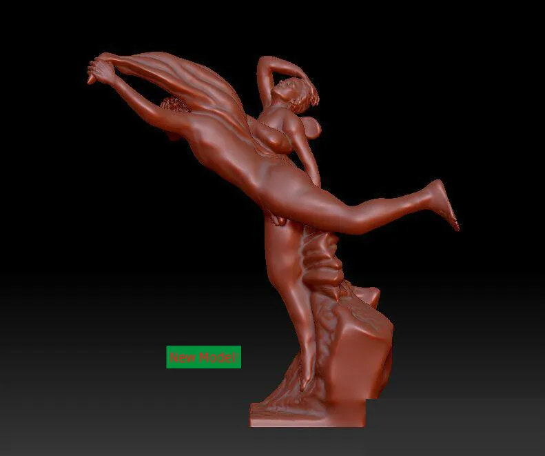 Модель 3D модель рельеф STL формат файла богини милосердия Купидон и психика |