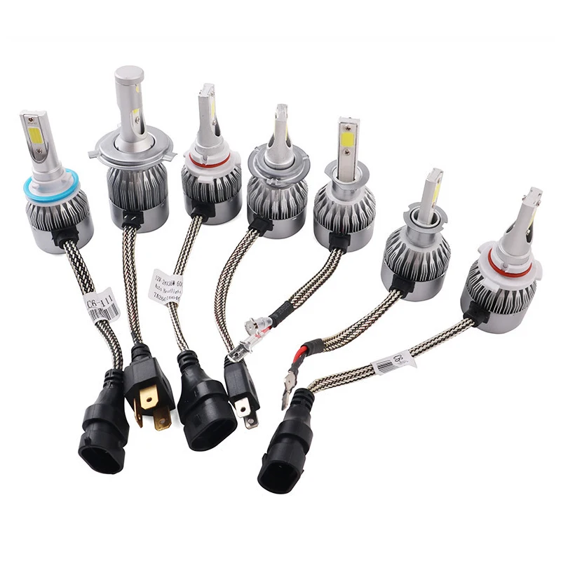 9005 светодиодные лампы для автомобильных фар H4 LED 9004 9006 9007 9012 H13 H27 880/1 2 шт. COB high Chips H7